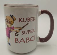 kubek ceramiczny duży w kartoniku 450ml  babcia..