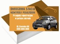 Wizytówki firmowe 100szt WIELE wzorów OKRĘGOWA STACJA KONTROLI POJAZDÓW