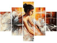 OBRAZ PRIMA BALERINA CIEPŁYM TLE