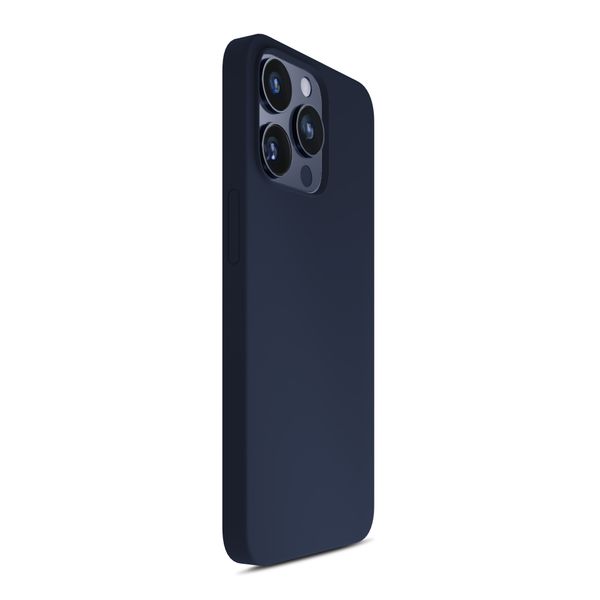 apple iphone 15 pro max - 3mk silicone case dark navy zdjęcie 6