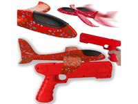 Samolot z wyrzutnią szybowiec styropian rzutka zabawka pistolet czerwony