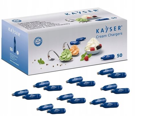Naboje do Bitej Śmietany Syfonu N2O 50 Sztuk 7,5g Kayser na Arena.pl