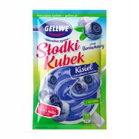 Gellwe Słodki Kubek Kisiel z kawałkami owoców o smaku borówkowym 28 g