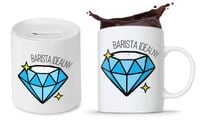 Zestaw Skarbonka + Kubek Dla Baristy Prezent Z Nadrukiem Ze Zdjęciem
