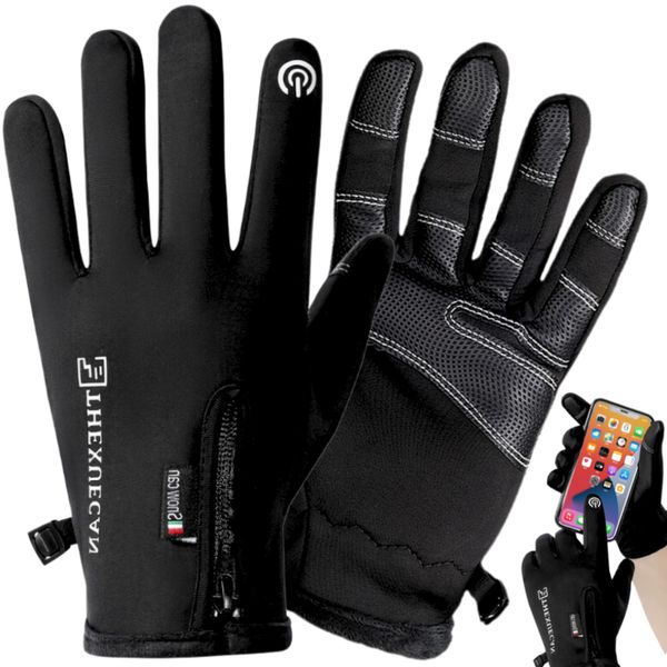 RĘKAWICZKI ROWEROWE ZIMOWE CIEPŁE ANTYPOŚLIZGOWE zdjęcie 1