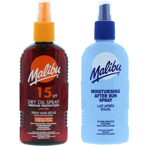 Malibu SPF15 Olejek Brązujący 200ml + Balsam W Sprayu Po Opalaniu na Arena.pl