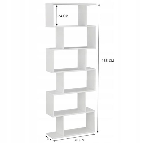 Regał modułowy duży otwarty półka biały nowoczesny do biura pokoju na Arena.pl