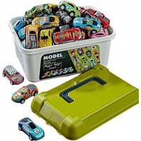 ZESTAW AUTEK W SKRZYNCE RESORAKI SAMOCHODZIKI 40 SZTUK W KUFERKU