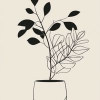 Plakat 90x90cm Prostota Doniczki