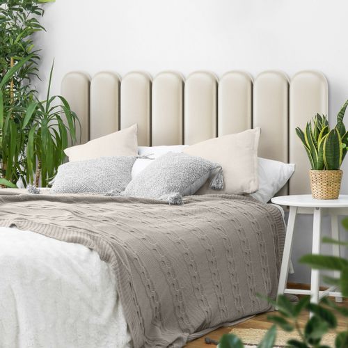 Panele Tapicerowane Na Ścianę Eko Skóra PŁOTEK Kremowy 60cm x 20cm na Arena.pl