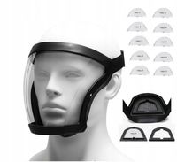 Maska ochronna na twarz przezroczysta z 10szt filtrem PM2.5