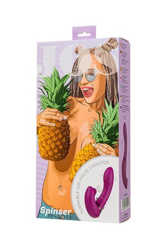 jos vibrator with clitoral stimulator jos spin, silicone, purple, 23 cm na Arena.pl