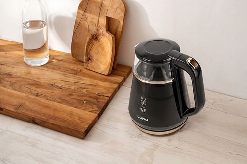 CZAJNIK ELEKTRYCZNY LUND 1100W 1L CZARNY Z REGULACJĄ TEMPERATURY 40-100°C na Arena.pl