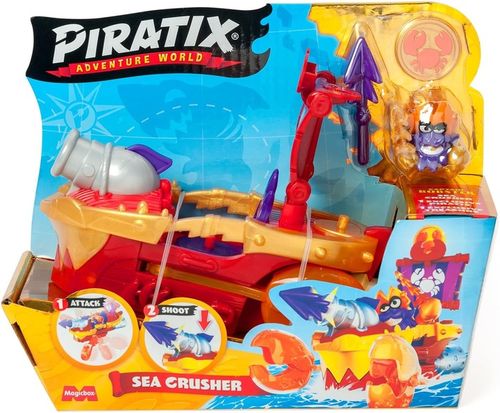 PIRATIX zestaw statek piracki Sea Crusher figurka Captain Lobster prezent na Arena.pl