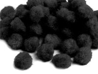 Pompony 11 mm ( 100 szt ) CZARNE