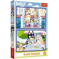 Puzzle - 2x24 - Zabawna Bluey - BBC Bluey Trefl 34446