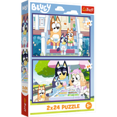 Puzzle - 2x24 - Zabawna Bluey - BBC Bluey Trefl 34446