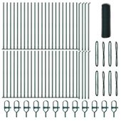 Ogrodzenie z słupkami Zielony 1 x 100 m Stal pokryta PCV