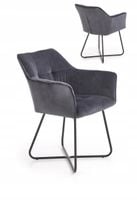 Krzesło K377 popielate Velvet Aksamit Industrial