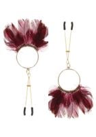 tweezers with feathers gold