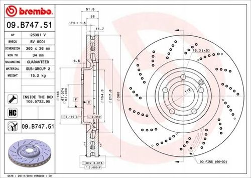 Tarcza hamulcowa BREMBO na Arena.pl