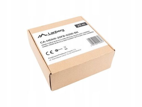 Kabel 20m HDMI Lanberg v2.0 Premium High optical na Arena.pl