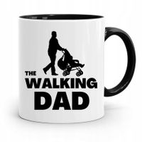 Kubek Czarny Prezent Na Dzień Ojca The Walking Dad Z Nadrukiem Ze Zdjęciem