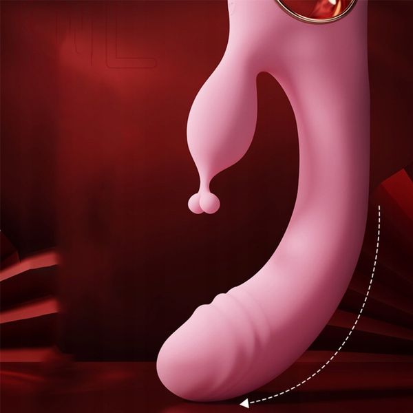 WIBRATOR KRÓLICZEK 2W1 PUNKTU G DAMSKI MOCNY DWA SILNIKI INTENSYWNY MASAŻER zdjęcie 2