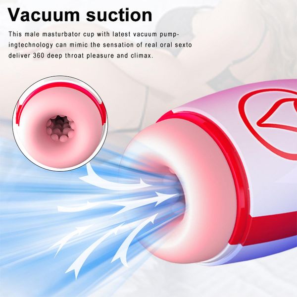 Masturbator - Vibrating  Masturbation Cup , 7 Suction Power, 7 Vibration Setting zdjęcie 4