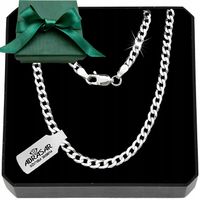 SREBRNY MĘSKI ŁAŃCUSZEK PANCERKA 035/60cm SREBRO 925 SOLIDNY SPLOT