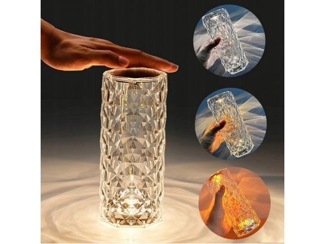 Lampa lampka kryształowa dotykowa led diamond zdjęcie 8