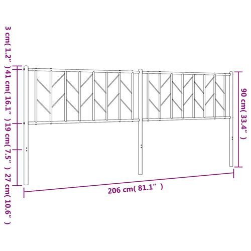 Metalowe wezgłowie, białe, 200 cm na Arena.pl