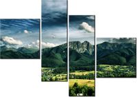 100 70CM OBRAZ 4 ELEM SŁONECZNY DZIEŃ DOLINIE DRUK PŁÓTNO RAMA