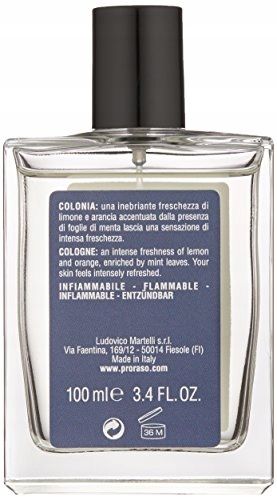 Proraso Eau de Cologne woda kolońska Azur Lime 100 . zdjęcie 6