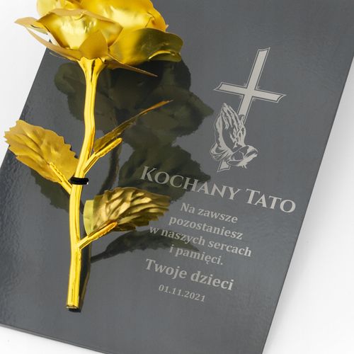 Złota róża postument na grób naruk dla TATY na Arena.pl