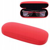 Czerwone ETUI NA OKULARY korekcyjne przeciwsłoneczne Futerał Pokrowiec