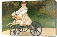 Obraz 90x60cm Jean Monet on His Hobby Horse, Monet Vintage