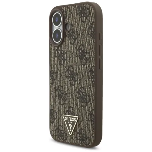 etui guess 4g strap triangle logo magsafe na iphone 17 - brązowe na Arena.pl