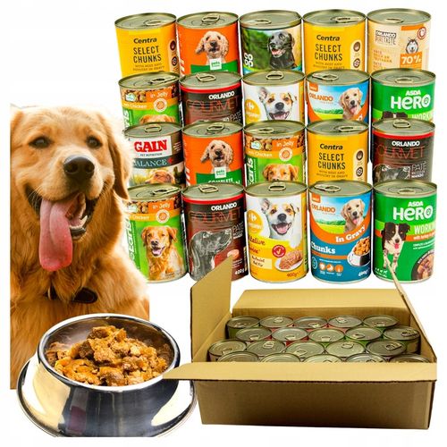 Mokra karma dla psa Puszki Zestaw Mieszany Smaków pakiet 20 szt. x 400g na Arena.pl