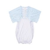 Koszulka do spania z długim rękawem do sublimacji - błękitne rękawy XL