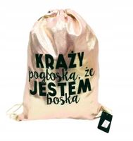 Plecak WOREK Krąży pogłoska że jestem boska różowy