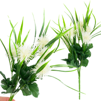 Gałązka Ozdobna  Trawy Liście Oset Kwiatostany Biała