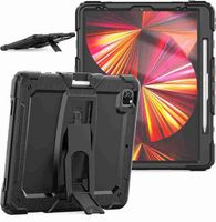 Etui do iPad Mini 6 z Podstawką i Paskiem na Ramię Czarne