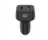 Ładowarka samochodowa Green Cell 48W USB-A USB-C QC 3.0 PD Czarna