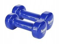 Zestaw hantli ciężarki hantle fitness 2x2 kg blue