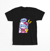 Koszulka Czarna - Hello Kitty - WYBIERZ KOLOR KOSZULKI I FASON Damska M