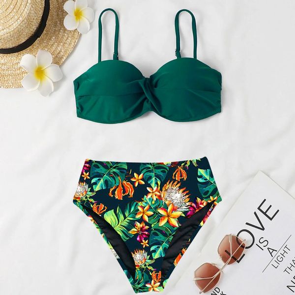 KOMPLET BIKINI FIGI WYSOKI STAN STRÓJ KĄPIELOWY KOSTIUM PUSH UP NA BASEN M zdjęcie 8