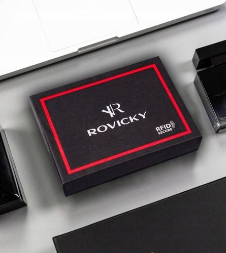 elegancki, skórzany portfel męski - rovicky na Arena.pl