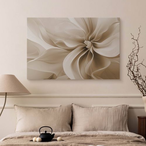 Obraz Na Płótnie Abstrakcja Kremowy Kwiat Dekoracja Glamour 120cm x 80cm na Arena.pl