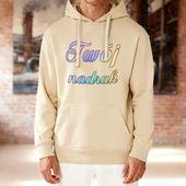 Bluza z kapturem kremowa z Twoim nadrukiem - Kangaroo S